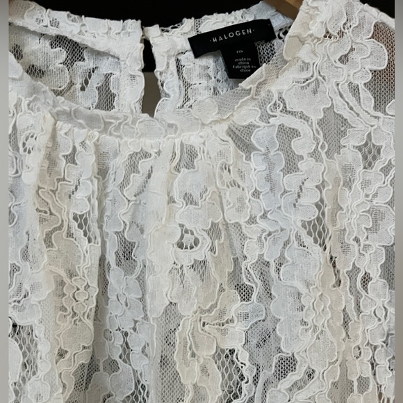 Lace White long sleeve top - Picture 4 of 6